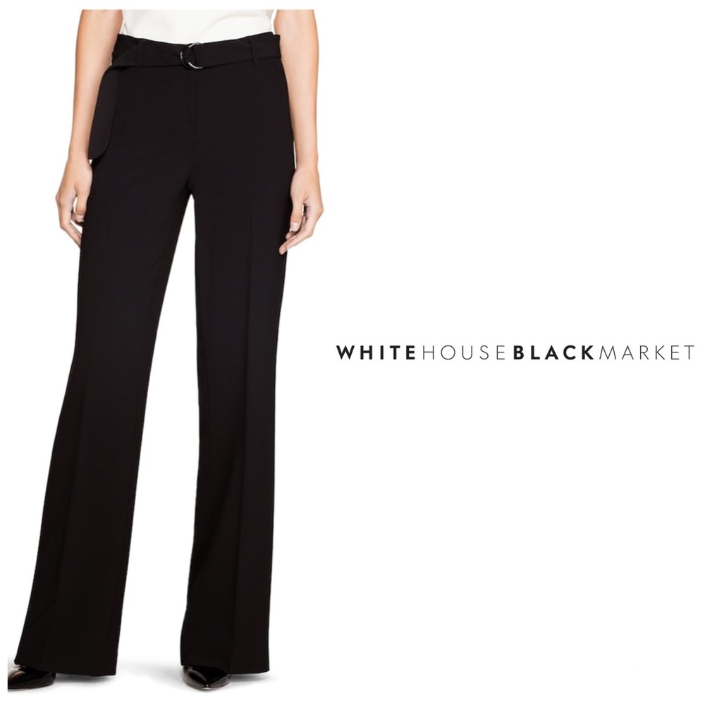 WHBM The Flare Button Trim Flare Pants